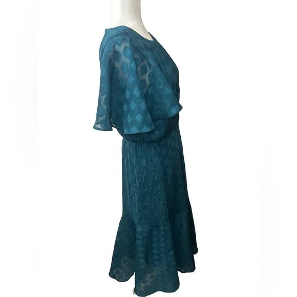 Liz Claiborne Teal Midi Dress size 8 - Picture 10 of 12